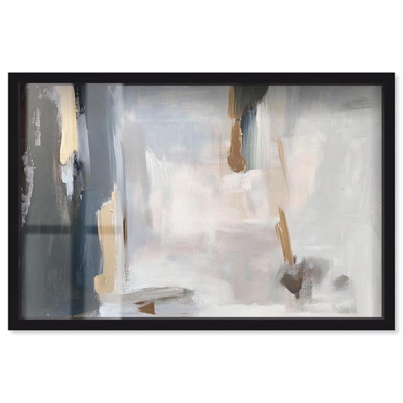 Pale Urbanity III Shadowbox Print Abstract Decor by Art Remedy, Black Frame, 15 x 10