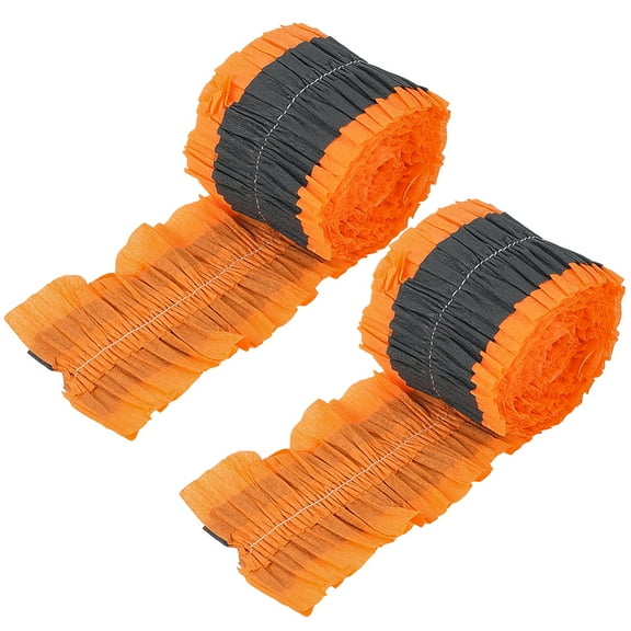 Handmade Garland Crepe Paper Roll for Birthday Wedding Party Decoration Black 68~72mm 3m/roll