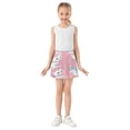 thumbnail image 3 of Girls' Skorts Elastic Waist Skorts with Inner Shorts Athletic Workout Shorts Skirts White Cat Pattern Small, 3 of 9