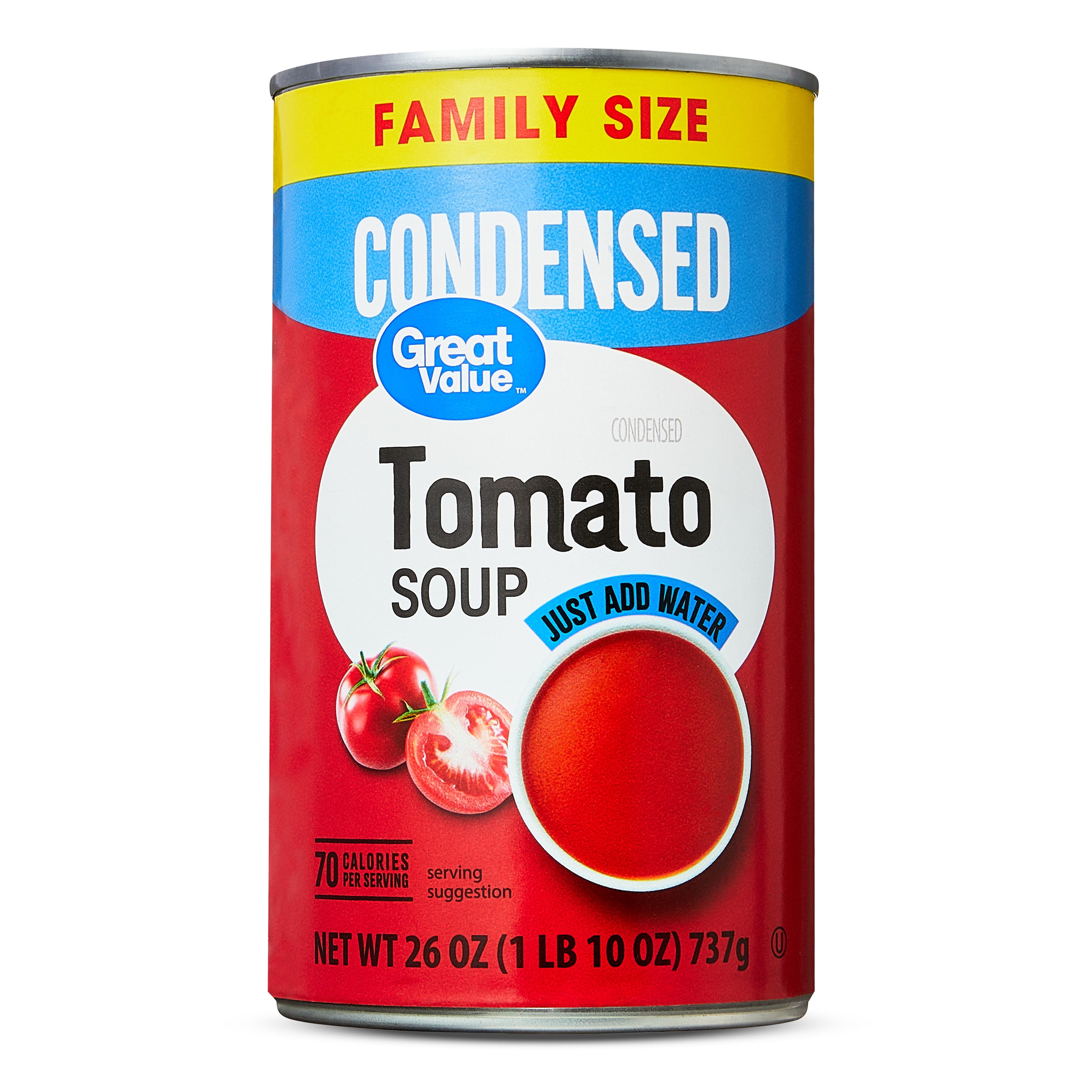 (8 pack) Great Value Condensed Tomato Soup Family Size, 26 oz Can