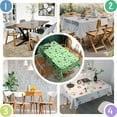 thumbnail image 4 of Lucky Four Leaf Clover Table Cloth,Wrinkle Resistant Table Cover with Polyester,Waterproof Reusable Table Clothes for Weeding Birthday Tea Party Decorations (Rectangle,60x84inch), 4 of 5