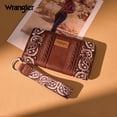 thumbnail image 6 of Wrangler Western Wallet for Women RFID Paisley Wristlet Purse with zipper, Brown, 6 of 8