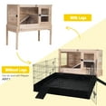 thumbnail image 6 of Aivituvin Wooden Guinea Pig Cages Indoor with Removable Stand, Anti Chewing Rabbit Hutch with Ramp and Wire Mesh, 2 Story Small Animals House Habitat with Pull Out Tray, Natural, 6 of 9