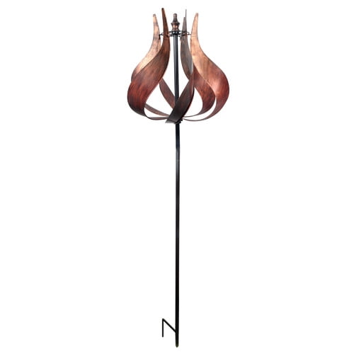 Teamson Peaktop Tulip Kinetic Windmill in Tangerine by Teamson Design