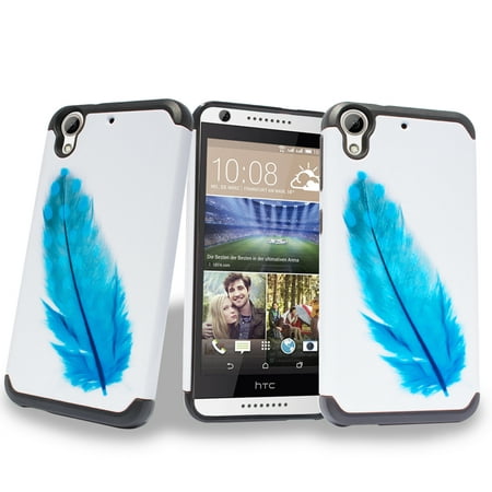 ♥ for HTC Desire 626 626s Case Phone Case Hard Back Bump Absorber Shock Cushion TPU Gel Slim Hybrid 626 626 S Cover Blue Feather ♥