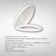 thumbnail image 2 of Asiento para inodoro de cierre lento color blanco, con sistema de instalación por la parte superior, 2 of 8
