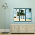 thumbnail image 3 of IDEA4WALL Wall Murals for Bedroom Fake Window Beach Blue Window Removable Wallpaper Peel and Stick Wall Stickers - 36x48 inches, 3 of 4