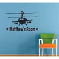 thumbnail image 1 of Helicopter Army Jet Soldiers Air ForceCustomized Wall Decal - Custom Vinyl Wall Art - Personalized Name - Baby Girls Boys Kids Bedroom Wall Decal Room Decor Wall Stickers Decoration Size (30x30 inch), 1 of 1