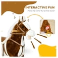 thumbnail image 6 of Qaba Rocking Horse with Sound, Ride on Horse with Saddle, Toddler Rocker, Gift for 3-8 Year Old, Brown, 6 of 9