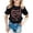 Black, variant on XEGLSBU Short Sleeve Shirts for Girls Girls Casual Short Sleeve T Shirt with Prints Crew Neck Top for Play and School Wear White Size 11-12 Years
