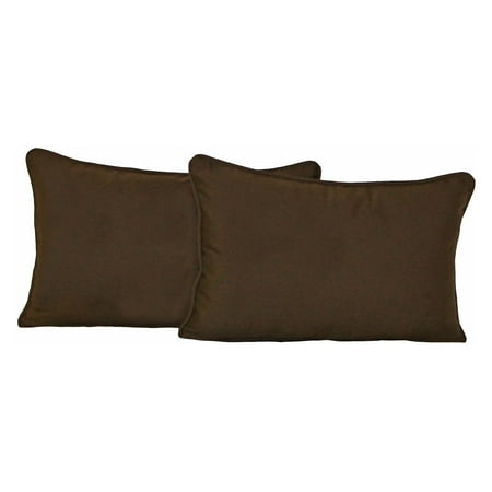 Blazing Needles 20 x 12 in. Twill Back Support Pillows with Cording - Set of 2