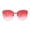 Gold Pink, variant on Womens Metal Rim Butterfly Half Rim Chic Sunglasses Gold Purple Smoke