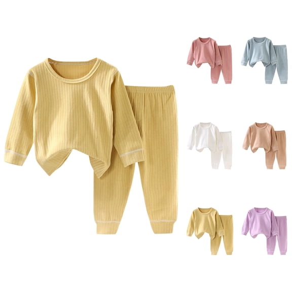 Girls' Fashion Girl Set Girls Outfits Set For Toddlers Comfortable Long Sleeve Layering Top And Bottom For Autumn And Spring Homewear For Everyday Use