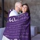 thumbnail image 2 of LHSHID 40th Birthday Gifts for Women Blanket Happy 40th Birthday Decorations Throw Blanket for Her Birthday Gifts for Wife Mom Men Cheers to 40 Years Gifts Purple 40"x50", 2 of 7