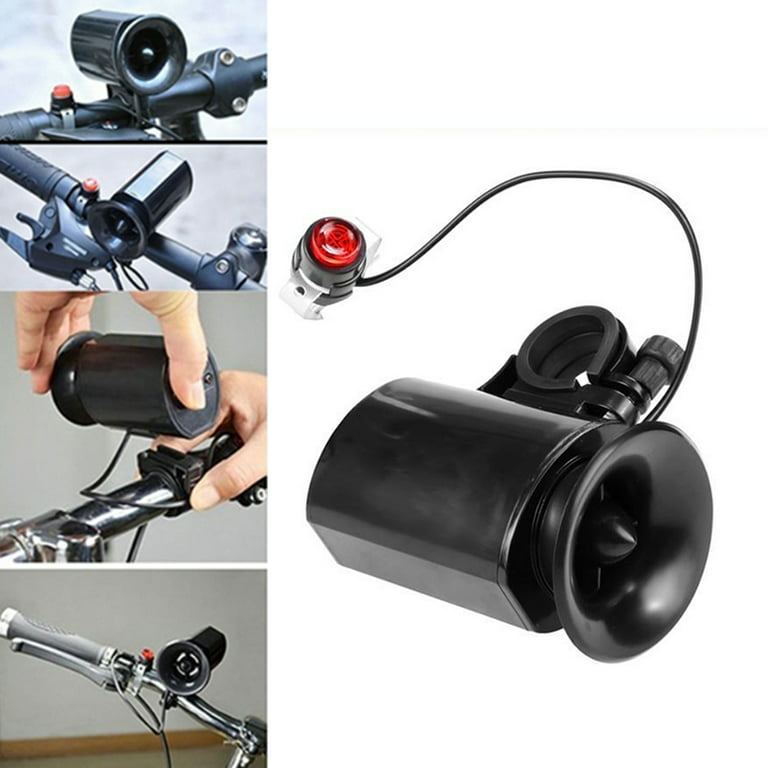 Buytra Bicycle Horn Electronic Black Speaker 6 Bike Bell Loud Sounds Ultra  Siren Alarm