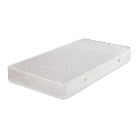 LA Baby Eco Friendly 2 in 1 Soy Foam Crib Mattress with Natural Coconut Fiber & Organic Cotton Layer, White