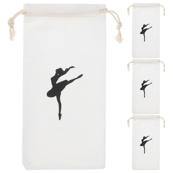 HONMEET Ballet Dance Shoe Bag 4Pcs for Dancers Rehearsals