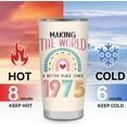thumbnail image 4 of 1975 Birthday Gift for 50 Year Old Woman, 50th Birthday Gifts for Women Her, 1975 Birthday Tumbler 20oz，Turning 50 Year Old Gifts for Women, 4 of 6