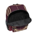 thumbnail image 6 of FORMRS School Backpack with Front Zippered Pocket 12" Student Travel Daypack, Gold Abstract Pattern, 6 of 6