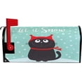 thumbnail image 3 of GZHJMY Let It Snow Cute Black Cat Kitten Magnetic Mailbox Cover Letter Post Box Cover Standard Size 21 x 18 Inch Mailbox Cover for Home Garden Yard Patio Outdoor Decor Home Decor, 3 of 5