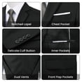 thumbnail image 4 of Set de traje MAGE MALE de 3 piezas, ajustado, esmoquin, baile de graduación, boda, negro, 4 of 7