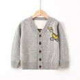 thumbnail image 2 of Zpanxa Dinosaur Print Kids Cardigan Open Front Knit Sweater Soft Cozy Casual Outerwear for Boys Girls Ages 9 Months to 5 Years, 2 of 3