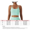 thumbnail image 7 of Sarapandan Women's Sports Bra - Fashionable, Casual, Shockproof, Backless, Cross Spaghetti Strap Yoga Bra for Sports, Exercise, Fitness - Lake Green, XL Sarapandan, 7 of 7