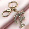 thumbnail image 3 of SURJDE Letter Keychains for Women Purse Charms for Handbags Crystal Initial Alphabet Pendant with Key Rings, 3 of 6