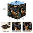 thumbnail image 3 of Deer Foldable Storage Basket with Handle, 10.8"x10.5"x10.6", Large Capacity Organizer Bin - Toy Box, 3 of 6