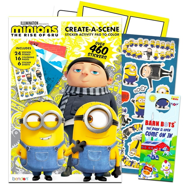Paquete de libros de actividades con pegatinas Minions Crean a Scene 3+
