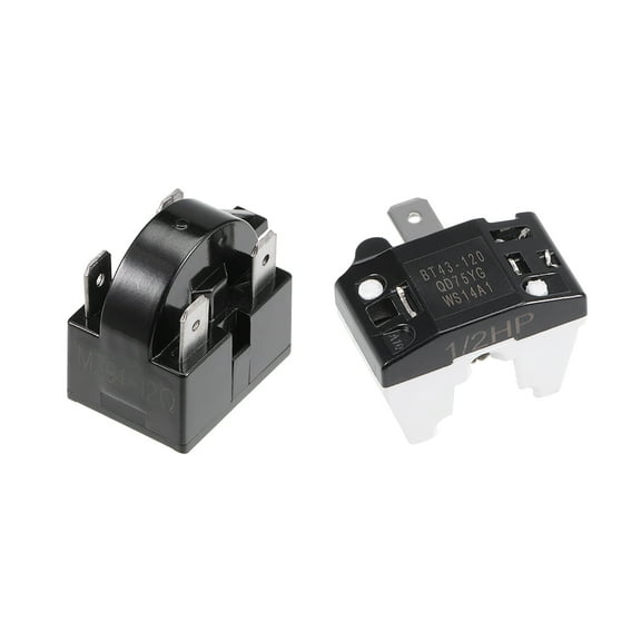 Refrigerator PTC Starter Relay 12 Ohm 4 Pin Compressor Thermal Overload Protector 1/2HP 375W