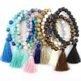 thumbnail image 3 of Handmade Natural Stone Beaded with Tassel Women Bracelets Jewelry Accessories, 3 of 8