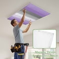 thumbnail image 4 of Purple Gray Ombre Magnetic Fluorescent Light Covers for Ceiling Lights 2 x 4 Feet, Vintage Country Wooden Office Classroom Kitchen Drop Ceiling Light Covers Lighting Filters Shade Panel 4 Packs, 4 of 9