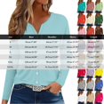 thumbnail image 3 of yunLCZ Basic T Shirts Womens Summer Tops Fashion 2025 V Neck Print Shirts Casual Button Down Long Sleeve Blouses Office Shirts Black XL, 3 of 4