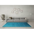 thumbnail image 3 of Ahgly Company Indoor Round Oriental Turquoise Blue Industrial Area Rugs, 3' Round, 3 of 4