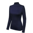 thumbnail image 3 of MixMatchy Women's Mock Neck Long Sleeve Turtleneck Slim Fit Sweater Top, 3 of 4