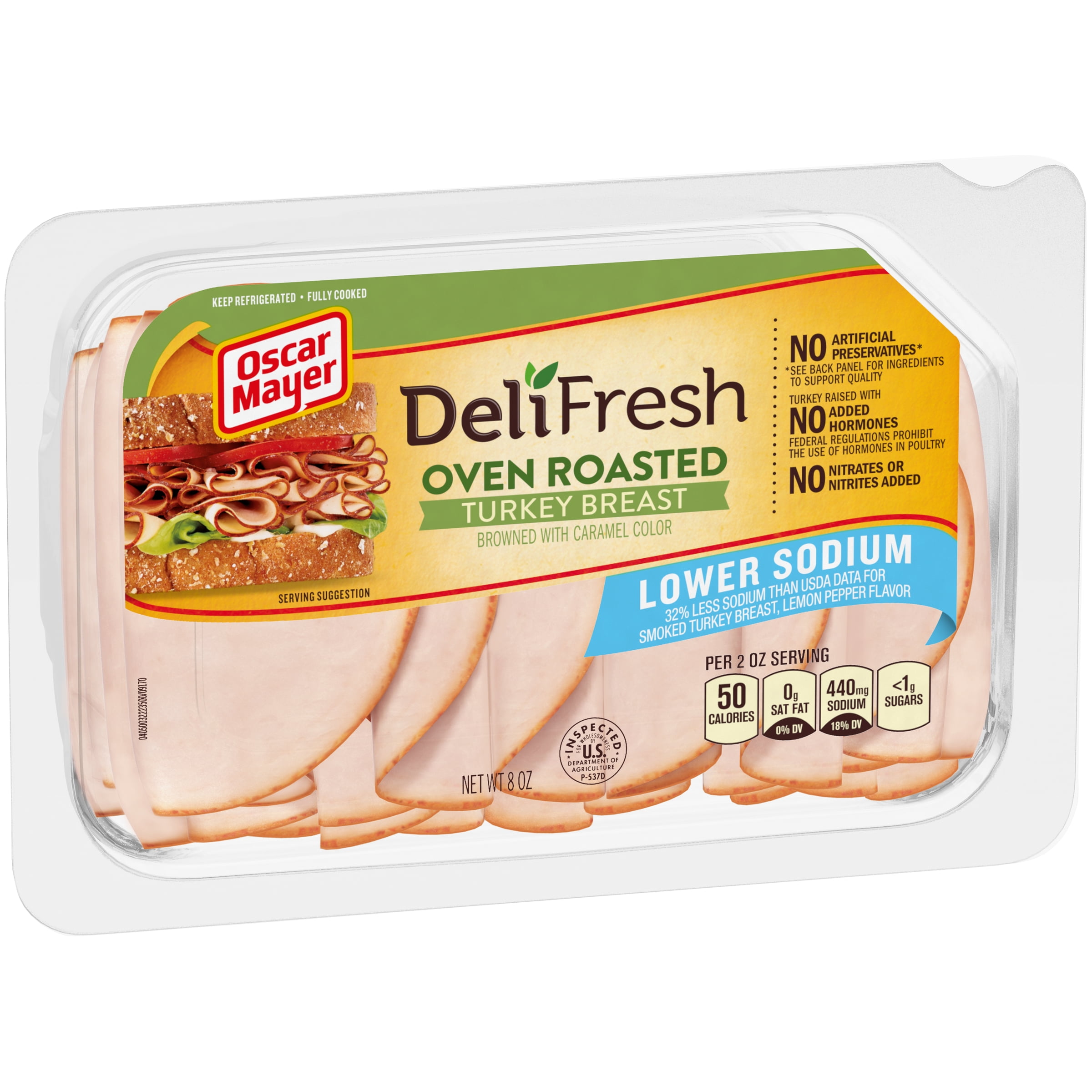 Oscar Mayer Deli Fresh Lower Sodium Oven Roasted Turkey Breast Lunch