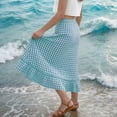 thumbnail image 4 of AUNVITO Women's Summer Skirt Plaid Pattern Elastic Waist Casual Comfortable Flowy A-Line Design Perfect for Daily Wear, 4 of 7