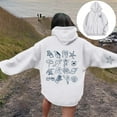 thumbnail image 5 of Wovix Women's Hoodie Rose Letter Print Hooded Pullover with Pocket Sweatshirt Long Sleeve for Daily, 5 of 7