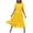 Yellow, variant on DeHolifer Women's Summer Dress Midi Crewneck Solid Color Dresses Casual Loose Trendy Ruffle Tiered Flowy Boho Beach Dress Army Green S
