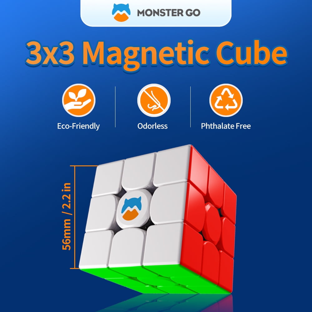 GAN Monster Go M356 3X3X3 Magnetic Stickerless Speed Magic Cube Puzzle Toy