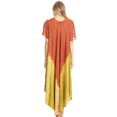thumbnail image 2 of Sakkas Viveka Embroidered Caftan Dress - Brown - One Size, 2 of 5