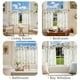 thumbnail image 4 of Cortinas de Cocina Jinchan Floral Gris de Lino 60x65 cm 2 Paneles, 4 of 9