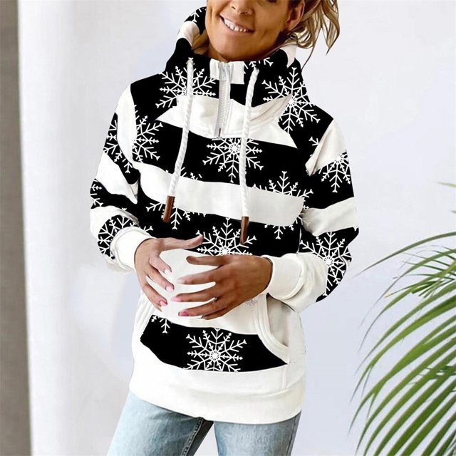 Pntutb, suéter cálido de invierno para mujer, sudaderas informales de manga larga, sudaderas con capucha de moda con cordón, prendas de vestir con bolsillos Pntutb Pntutb-6884