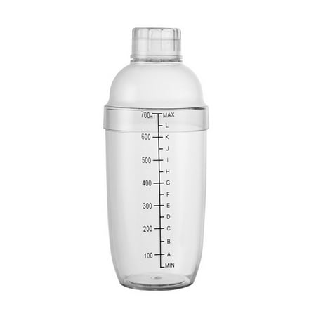 

BESTONZON 700ml PC Resin Transparent Hand Shaker Anti-fall Mixing Cup Milk Tea Bottle Antifreeze Anti-scalding Wine Shaker with Scale