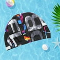 thumbnail image 2 of Swim Caps for Baby Boys and Girls Baby Boys and Girls's Swim Cap Cute Cartoon Design Comfortable for Boys and Girls Baby Boys and Girls Babies and Students Fabric Swimming Cap &Light Pink One Size, 2 of 3