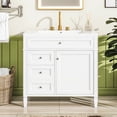 thumbnail image 2 of Solid Wood + MDF Cabinet - Tip-out Drawer for Small Items - Bathroom Space - Efficient Storage, 2 of 7