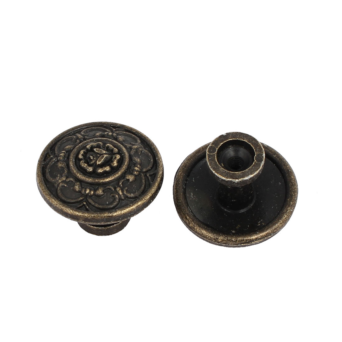 Unique Bargains 4 Pack Metal Drawer Cabinet Handles Knobs Bronze Tone Finish
