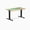 White Ash Emerald River / Matte Black, variant on Desky Resin Hardwood Office Desk - White Ash Emerald River / 48 X 30 Inches / White
