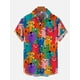 thumbnail image 3 of Camisa casual con estampado de gato lindo para hombre, camisa de manga corta clásica con impresión 3D para uso diario, camisas hawaianas de moda para mujeres Hrajuku, 3 of 5